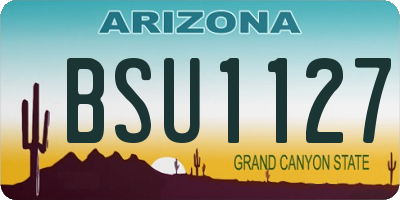 AZ license plate BSU1127