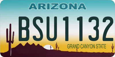 AZ license plate BSU1132