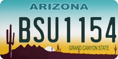 AZ license plate BSU1154