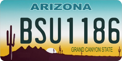 AZ license plate BSU1186