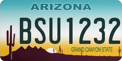 AZ license plate BSU1232