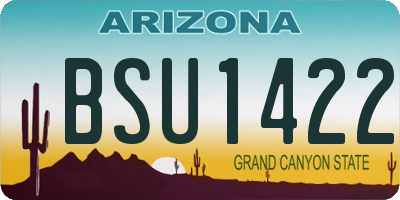 AZ license plate BSU1422