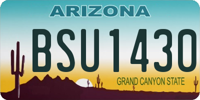 AZ license plate BSU1430