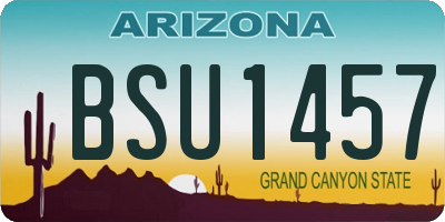 AZ license plate BSU1457