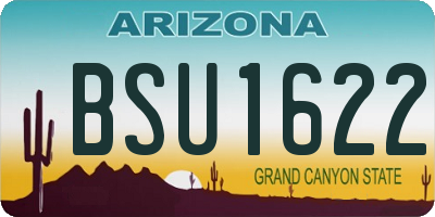 AZ license plate BSU1622