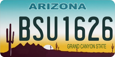 AZ license plate BSU1626