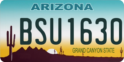 AZ license plate BSU1630