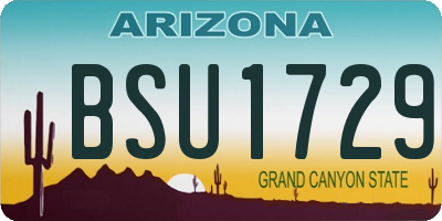 AZ license plate BSU1729