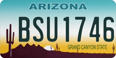 AZ license plate BSU1746