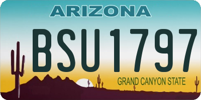 AZ license plate BSU1797