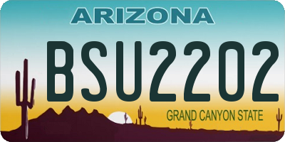 AZ license plate BSU2202