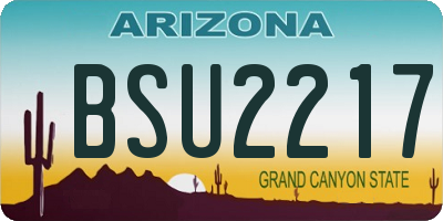 AZ license plate BSU2217