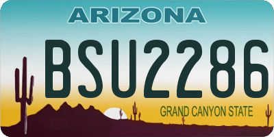 AZ license plate BSU2286