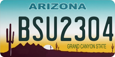 AZ license plate BSU2304