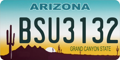 AZ license plate BSU3132
