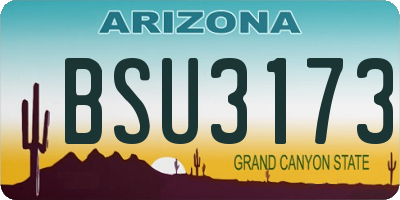 AZ license plate BSU3173