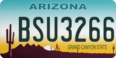 AZ license plate BSU3266