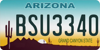 AZ license plate BSU3340