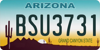 AZ license plate BSU3731