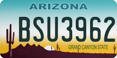 AZ license plate BSU3962