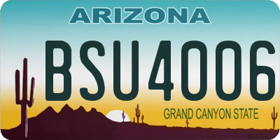 AZ license plate BSU4006
