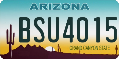 AZ license plate BSU4015