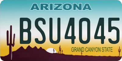 AZ license plate BSU4045