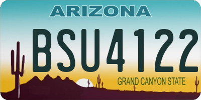 AZ license plate BSU4122