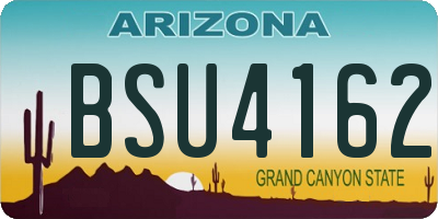 AZ license plate BSU4162