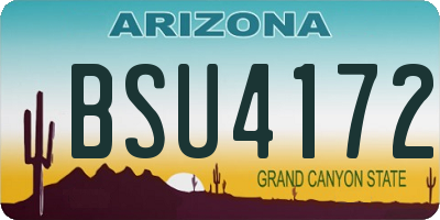 AZ license plate BSU4172