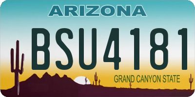 AZ license plate BSU4181