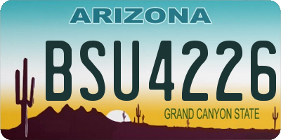 AZ license plate BSU4226