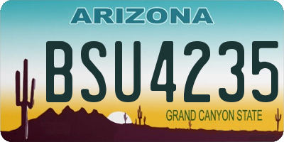 AZ license plate BSU4235