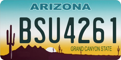 AZ license plate BSU4261