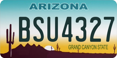 AZ license plate BSU4327
