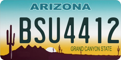 AZ license plate BSU4412
