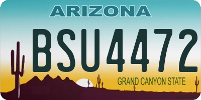 AZ license plate BSU4472