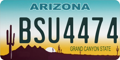 AZ license plate BSU4474
