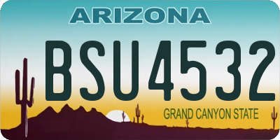 AZ license plate BSU4532