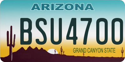 AZ license plate BSU4700