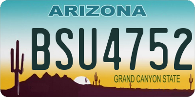 AZ license plate BSU4752