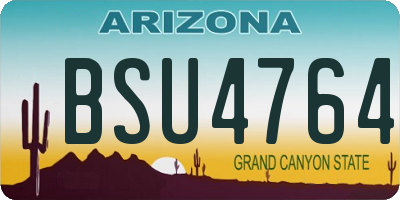 AZ license plate BSU4764
