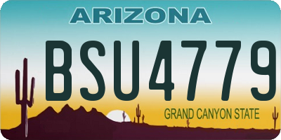 AZ license plate BSU4779