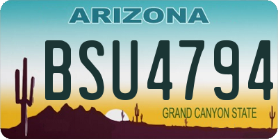 AZ license plate BSU4794