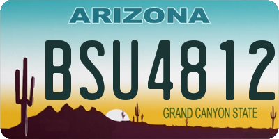 AZ license plate BSU4812