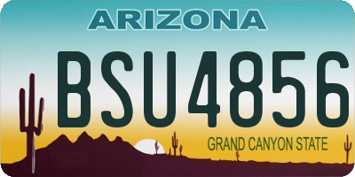 AZ license plate BSU4856