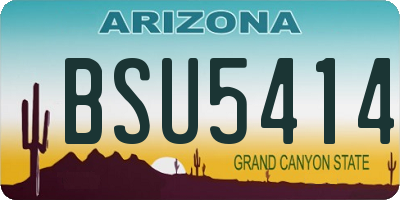 AZ license plate BSU5414