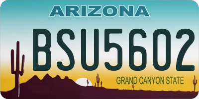 AZ license plate BSU5602