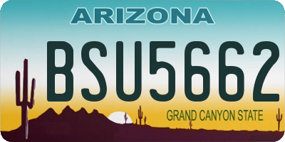 AZ license plate BSU5662