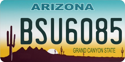 AZ license plate BSU6085